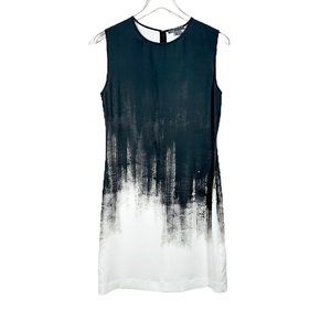 Vince | Black and White Ombre Shift Mini Dress